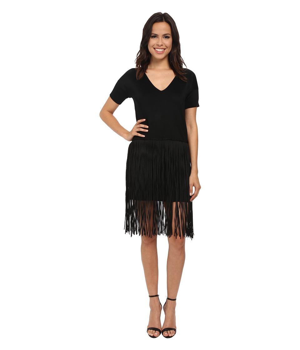 French Connection Spotlight Fringe Dress (Black) Women