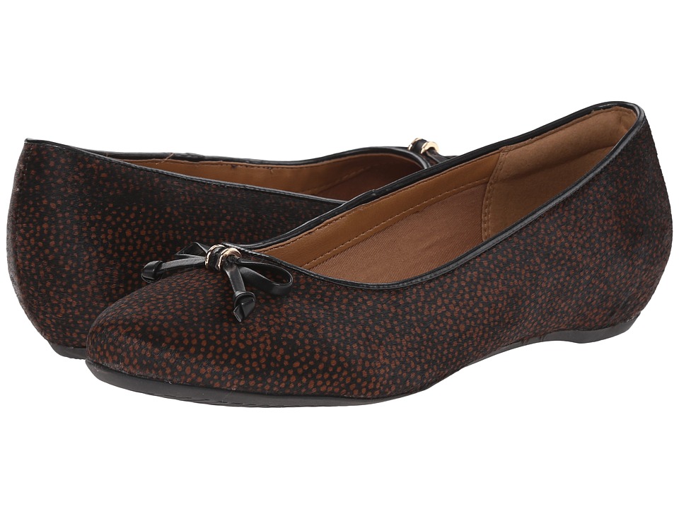 Clarks Alitay Giana (Black/Brown Spot Haircalf) Women