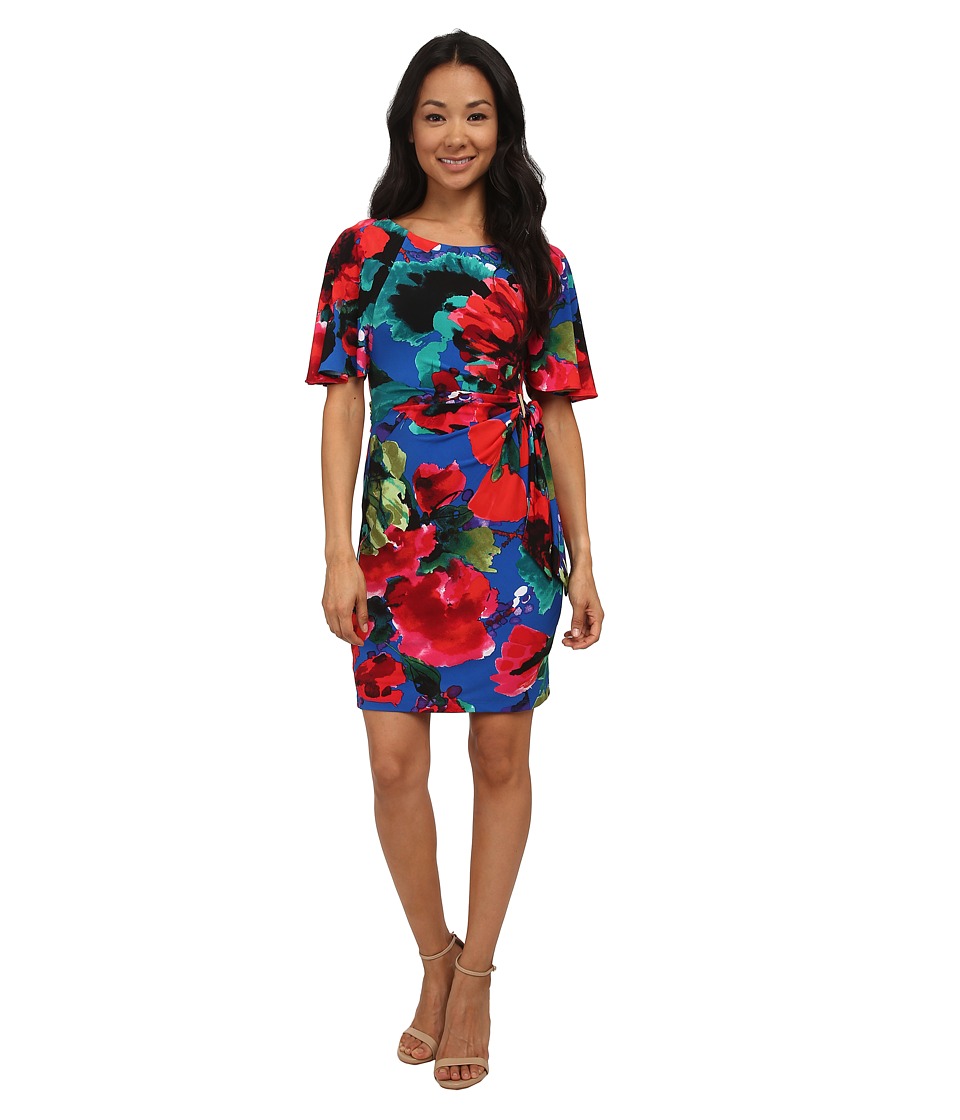 Tahari by ASL Petite Petite Juliet P Dress (Royal/Lipstick) Women