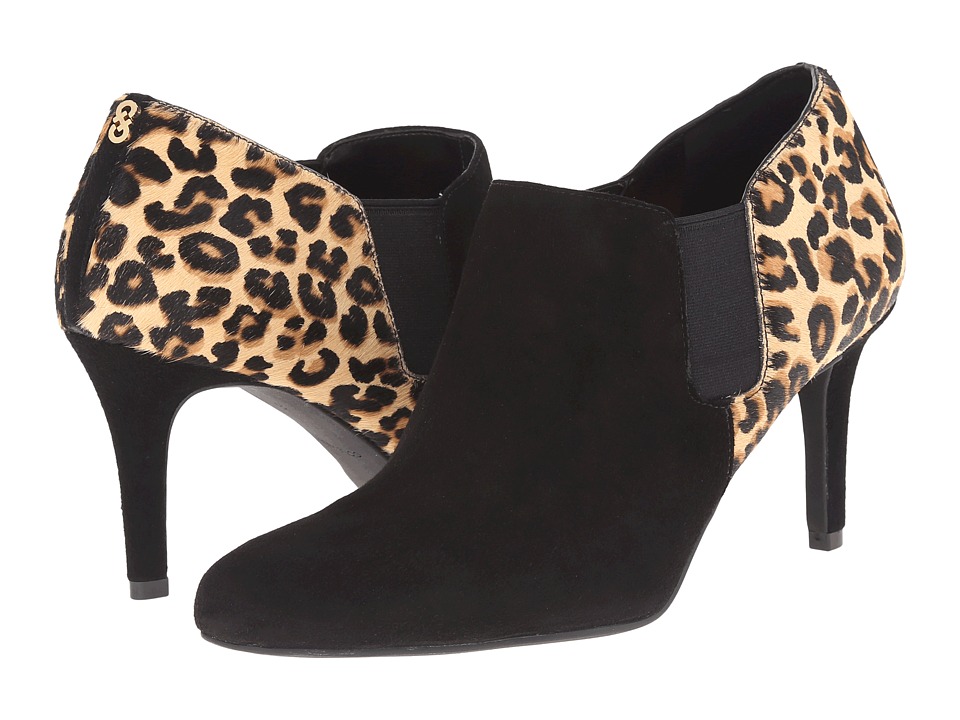 Cole Haan Maxfield Shootie (Black Suede/Ocelot Printed Haircalf) Women