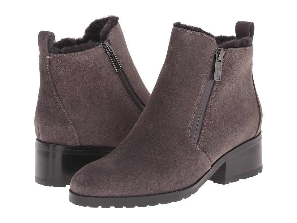 Cole Haan Oak Waterproof Shearling Bootie (Stormcloud Suede/Shearling) Women