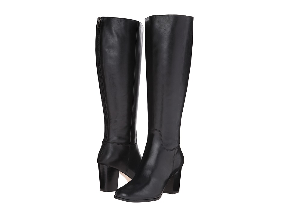 Cole Haan Placid Extended Calf Boot (Black Leather) Women