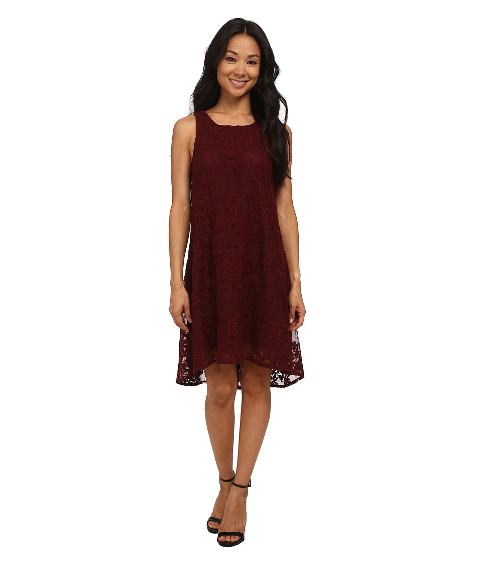BB Dakota Cadence Embroidered Lace Dress (Wine) Women