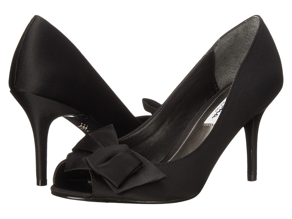 Nina Fraser (Black Luster Satin) High Heels