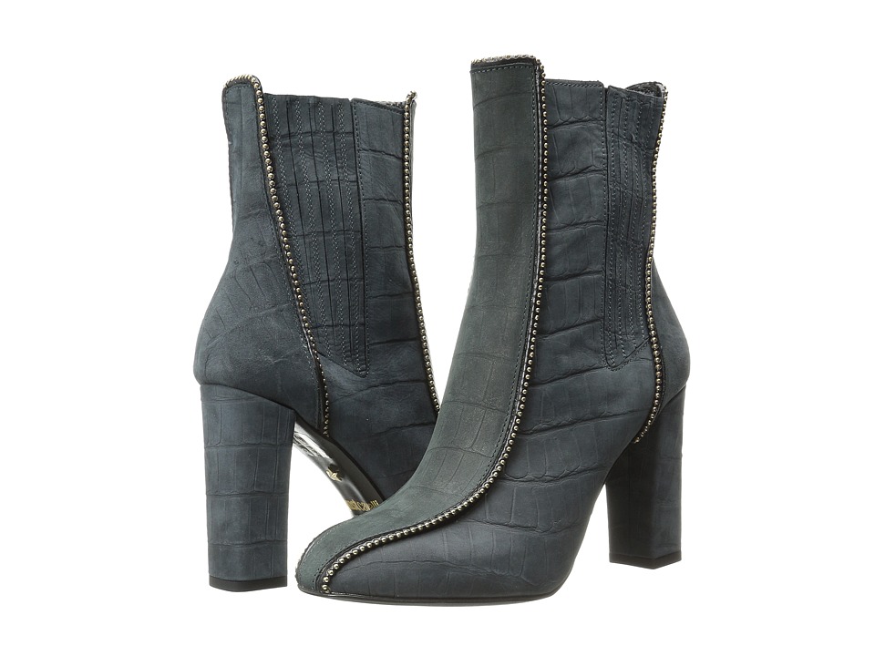 Just Cavalli - High Heel Ankle Boot w/ Beaded Detail (Black) Women