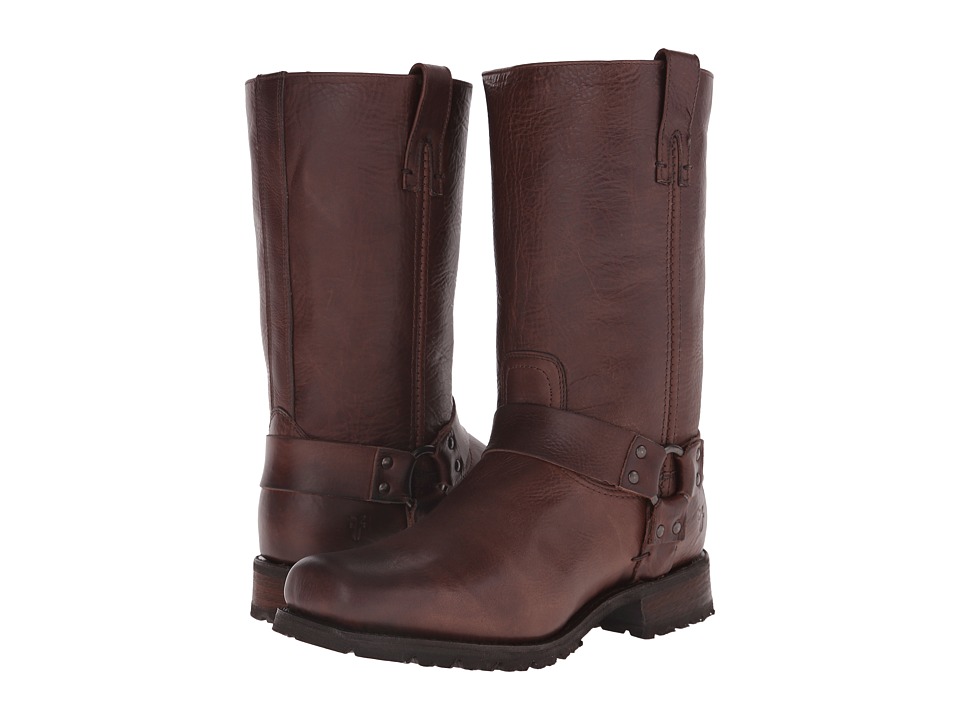 Frye Heath Studded Harness (Dark Brown Vintage Leather) Men