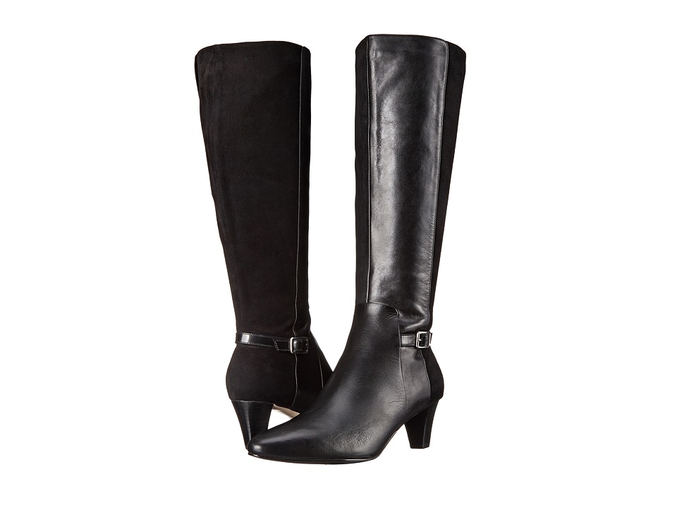 Cole Haan Sylvan Boot (Black Leather/Black Suede) Women
