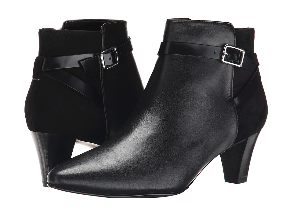 Cole Haan - Sylvan Bootie (Black Leather/Black Suede) Women