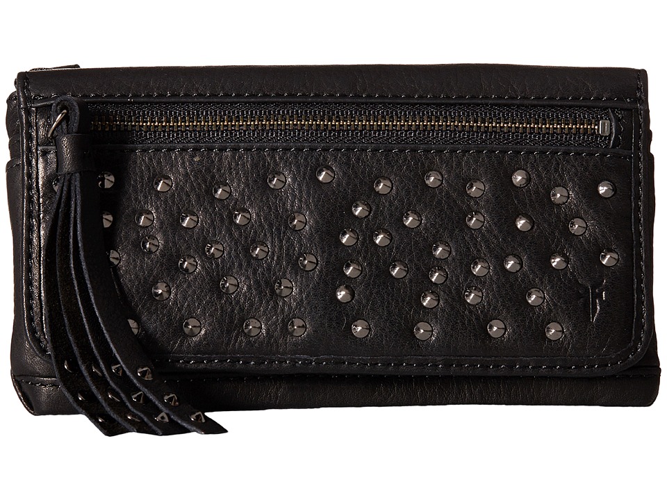 Frye - Heidi Stud Wallet (Black Soft Vintage Leather) Wallet Handbags