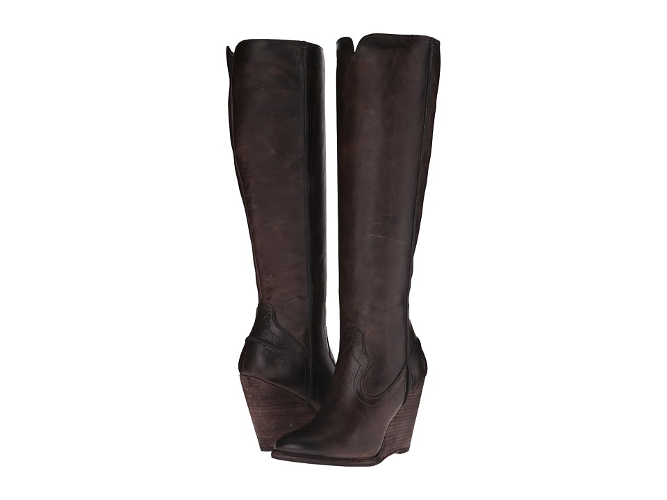 Frye Cece Seam Tall (Slate Washed Antique Pull Up) Cowboy Boots