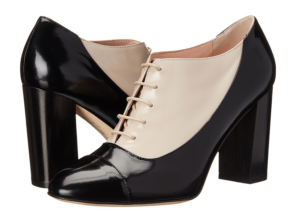 Kate Spade New York Dawn (Black Polished Calf/Pumice Polished Calf) High Heels
