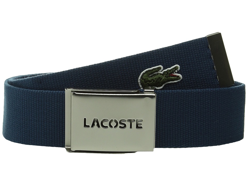 UPC 888464610511 product image for Lacoste - SPW L.12.12 Textile Croc Belt (Philippines Blue) Men's Belts | upcitemdb.com