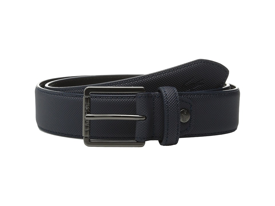 UPC 886619710970 product image for Lacoste - Premium Pique PVC Belt (Black Iris) Men's Belts | upcitemdb.com