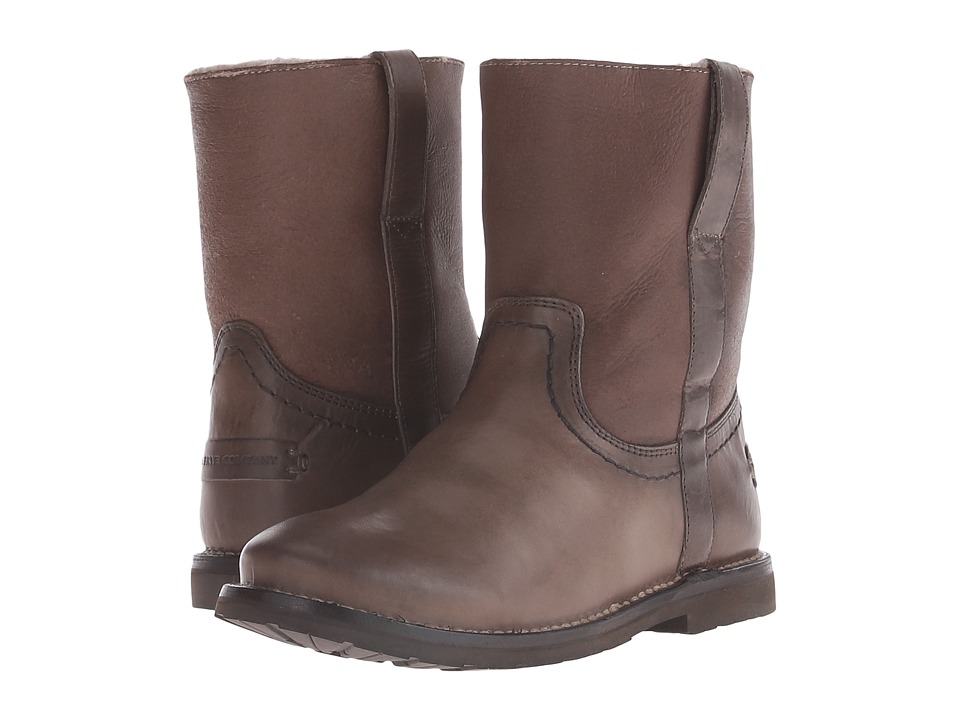 Frye Celia Shearling Short (Charcoal Smooth Full Grain) Cowboy Boots