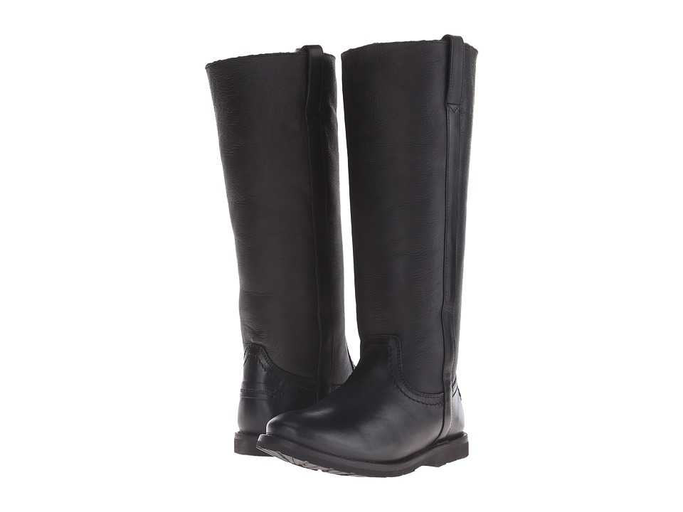 Frye Celia Shearling Tall (Black Smooth Full Grain) Women