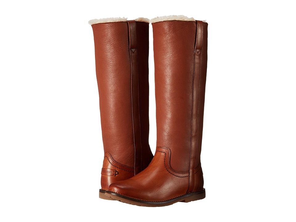 Frye Celia Shearling Tall (Cognac Smooth Full Grain) Women