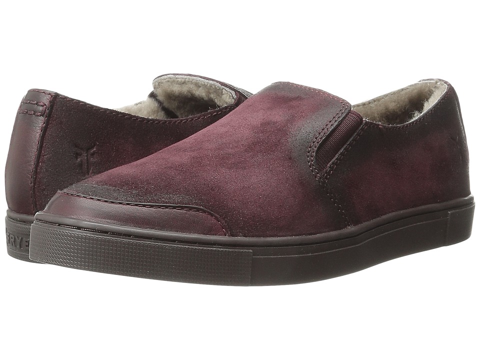 Frye Gemma Slip Shearling (Bordeaux Soft Vintage Leather/Oiled Suede) Women