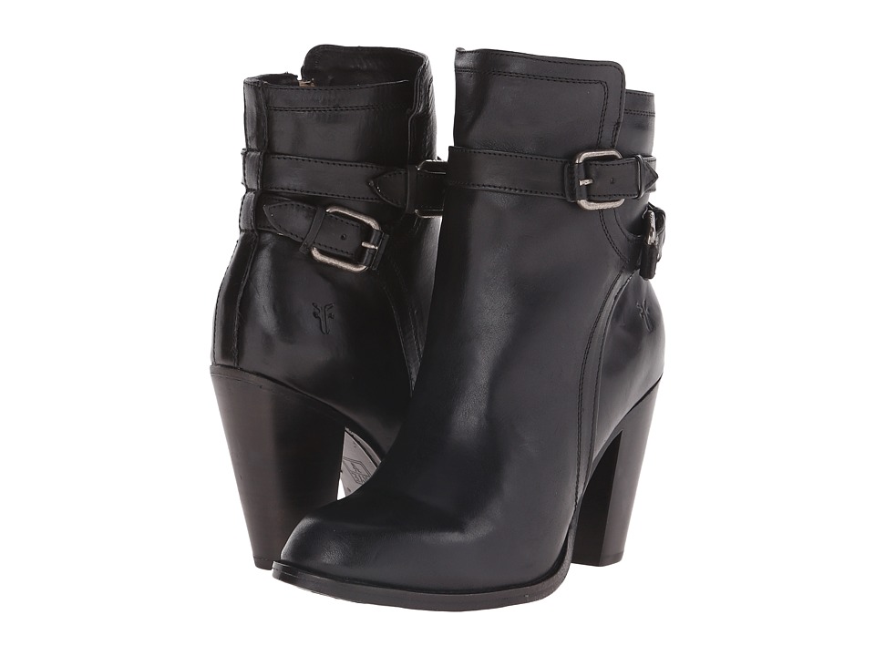 Frye Jenny Shield Short (Black Smooth Vintage Leather) Cowboy Boots