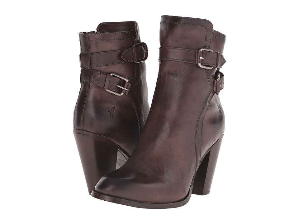 Frye - Jenny Shield Short (Charcoal Smooth Vintage Leather) Cowboy Boots