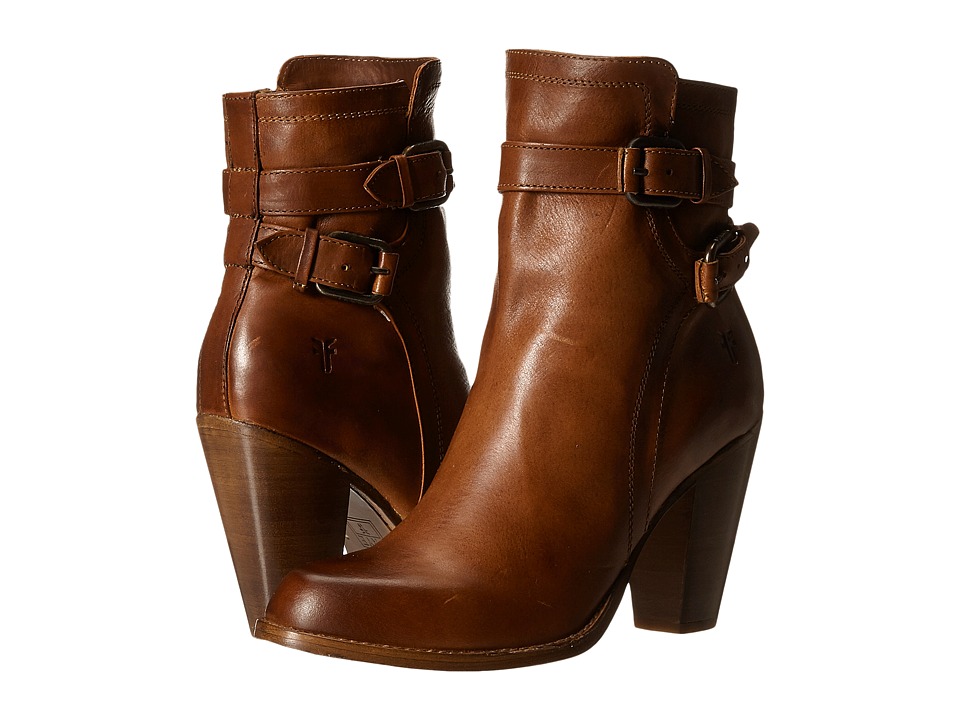 Frye - Jenny Shield Short (Cognac Smooth Vintage Leather) Cowboy Boots