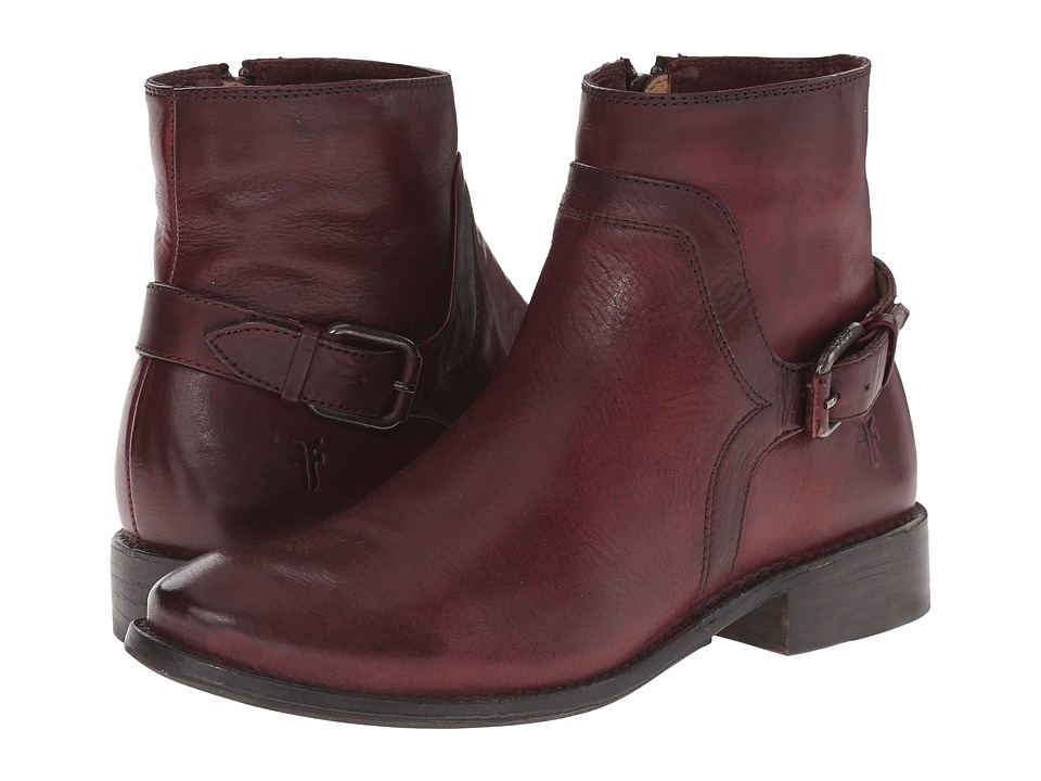 Frye Shirley Shield Short (Eggplant Smooth Vintage Leather) Cowboy Boots
