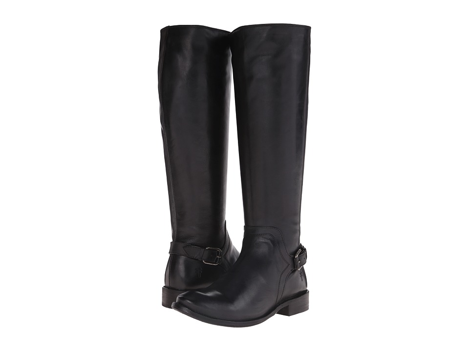 Frye Shirley Shield Tall (Black Smooth Vintage Leather) Cowboy Boots