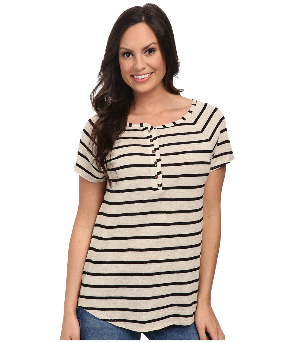 Lucky Brand Even Stripe Top (Black Stripe) Women