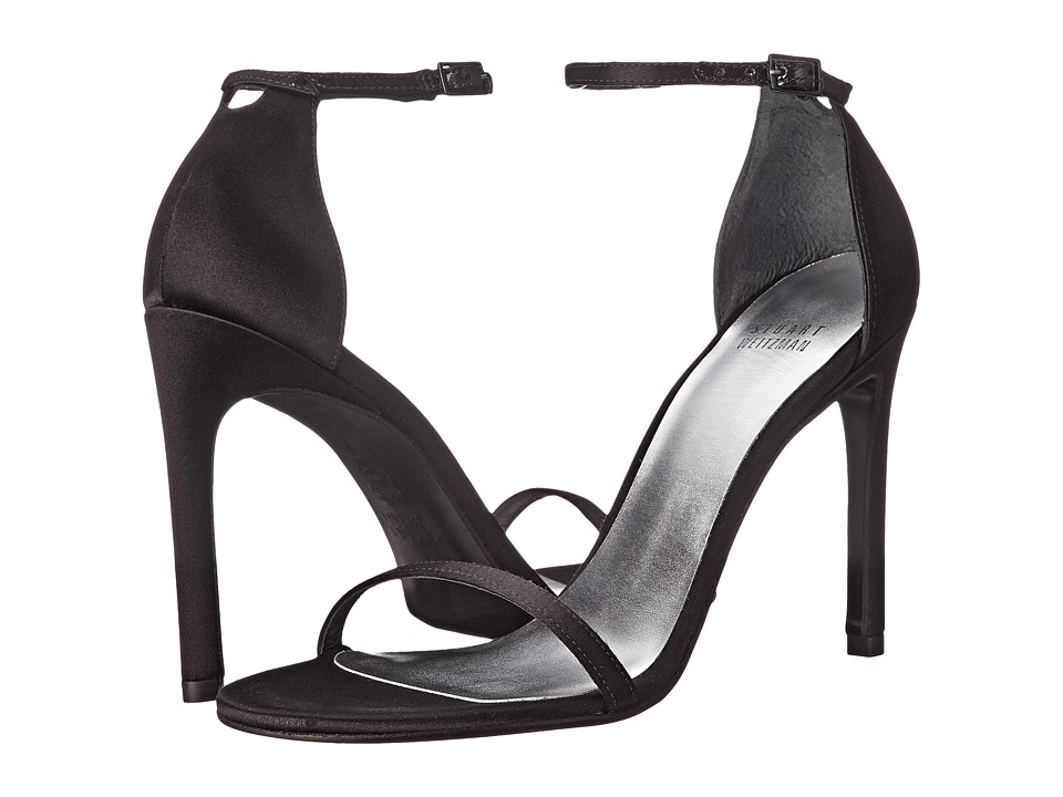 Stuart Weitzman Bridal & Evening Collection Nudistsong (Black Satin) High Heels