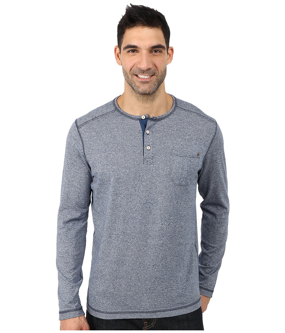 Tommy Bahama - Cohen Moulinex Henley Long Sleeve (Hawaiian Blue) Men