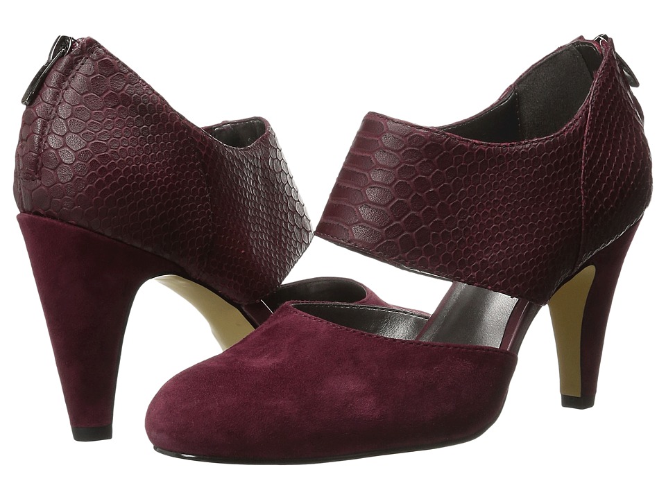 Bella-Vita Neola (Burgundy Suede/Croco) High Heels