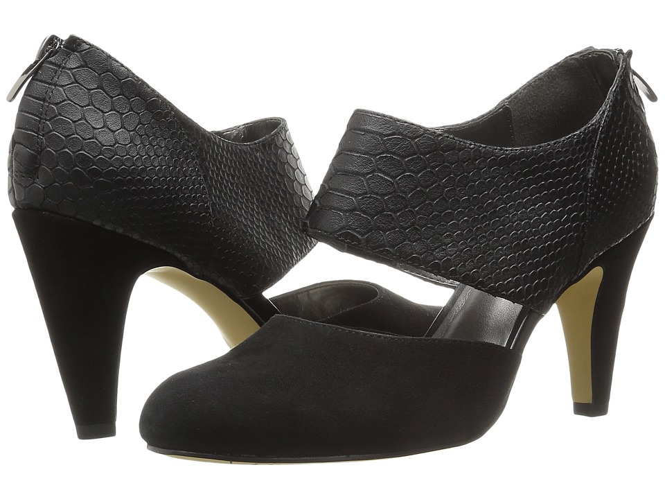 Bella-Vita Neola (Black Suede/Croco) High Heels