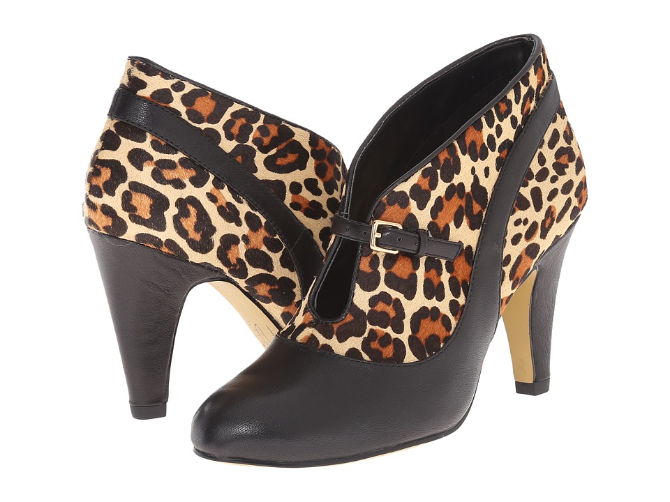 Bella-Vita Neely (Black/Leopard Pony Hair) High Heels