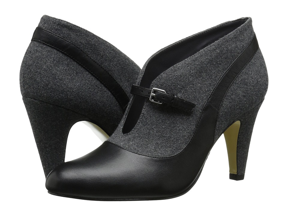 Bella-Vita Neely (Black/Grey Flannel) High Heels