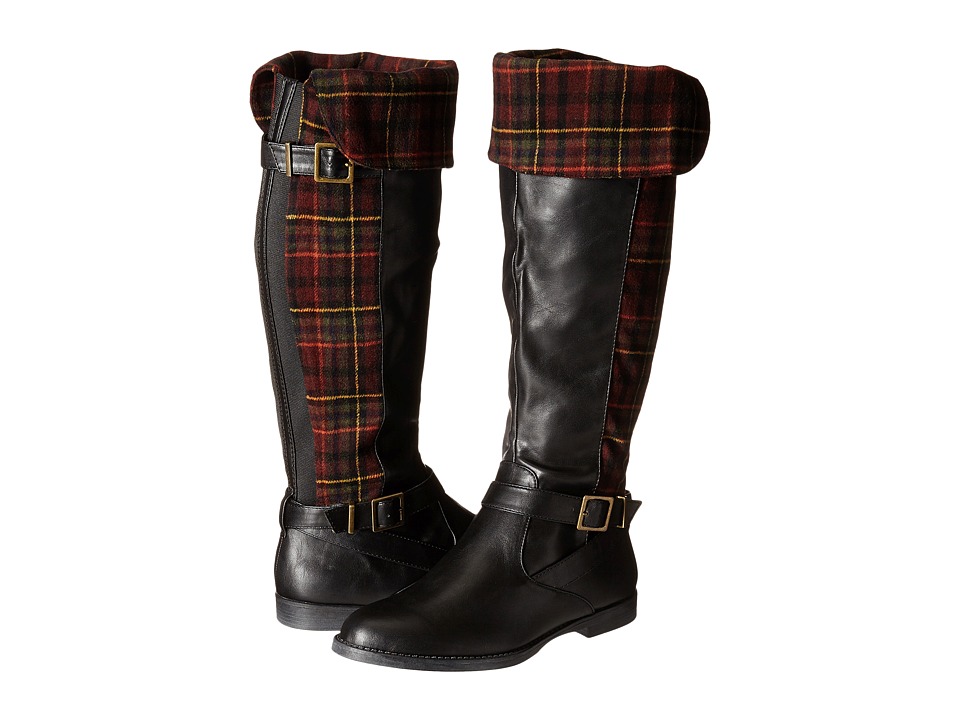 Bella-Vita Romy II (Black/Burgundy Plaid Flannel) Women