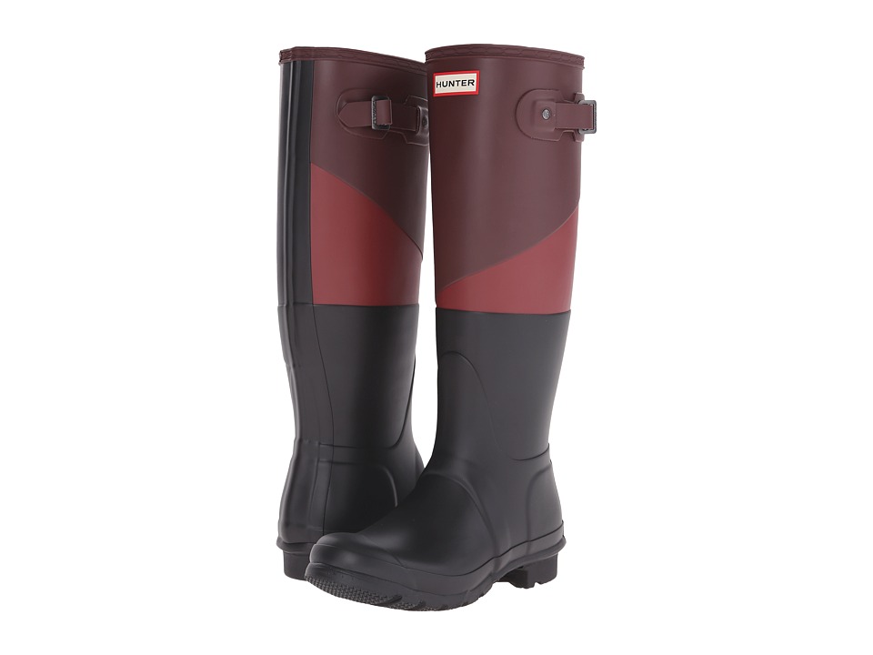 Hunter - Asymmetric Colour Block (Umber/Lava Red/Black) Women