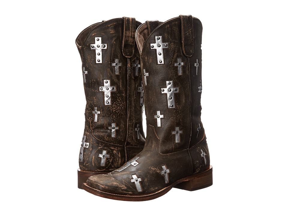 Roper Cross (Brown) Cowboy Boots