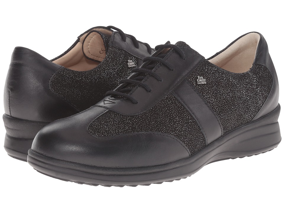 Finn Comfort - Lazio (Black Nappa Seda/Plata Luz) Women