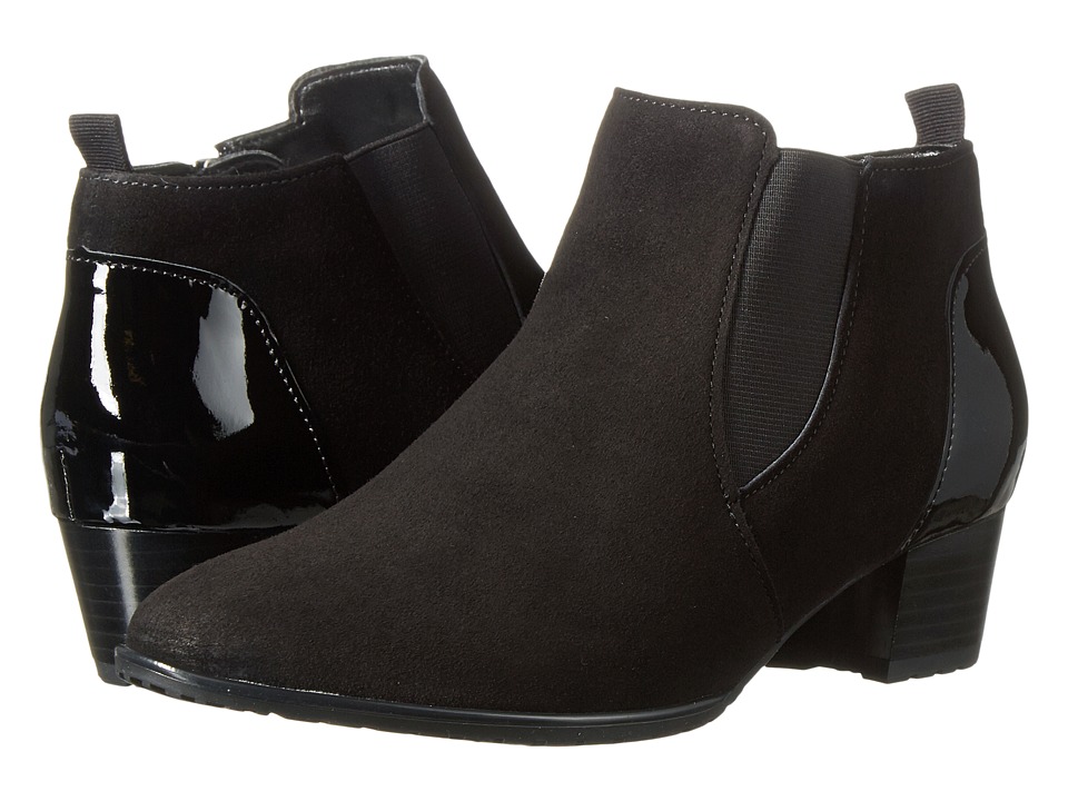 ara Porter (Black Suede/Patent Accent) Women