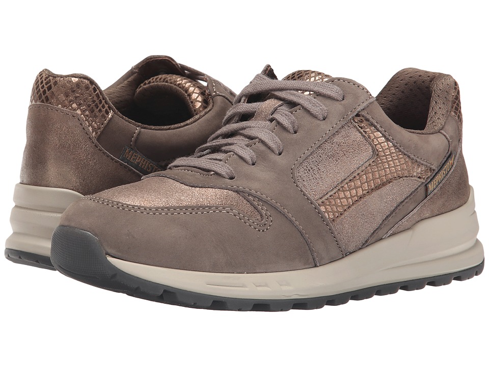 Mephisto Cross (Pewter Bucksoft/Dark Taupe/Bronze) Women