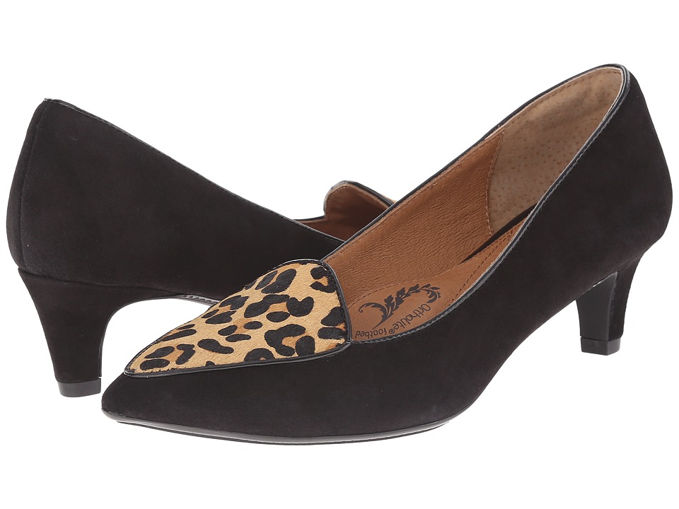 Sofft Varney (Black/Natural Leopard Print King Suede/Hair) High Heels