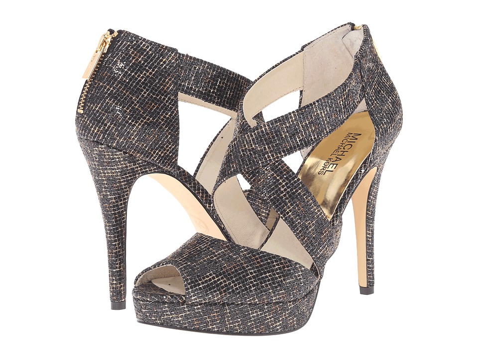 MICHAEL Michael Kors Ariel Platform (Cheetah Brown Cheetah Glitter) High Heels