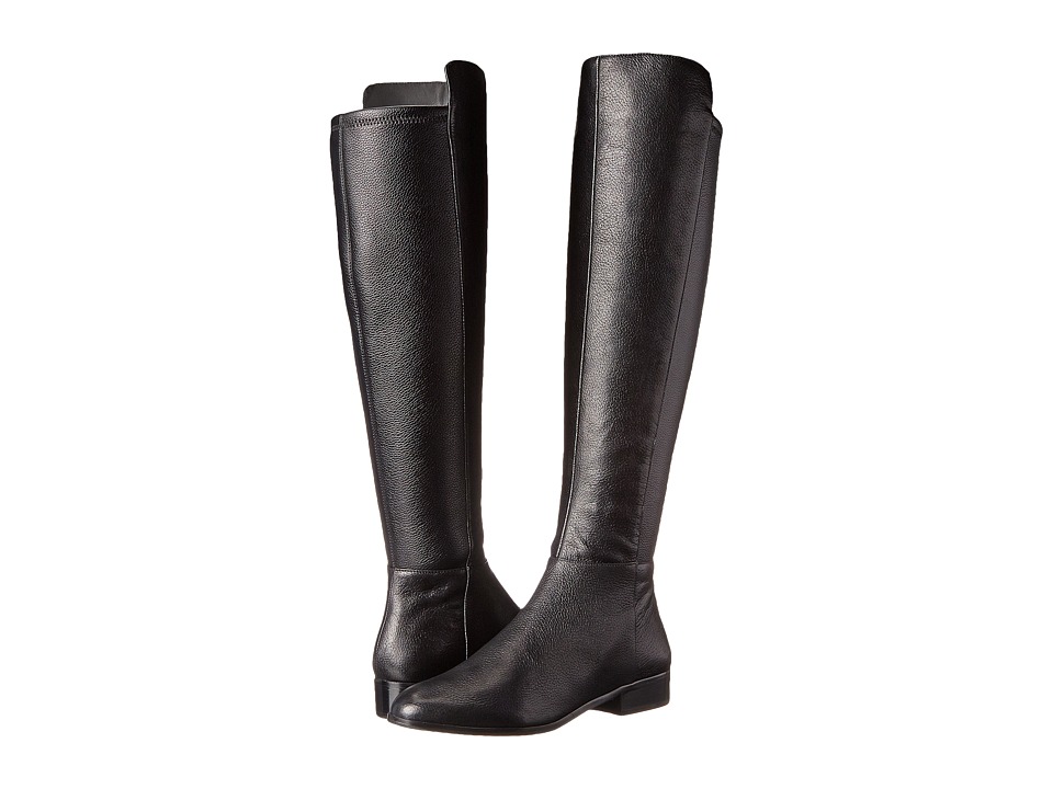 MICHAEL Michael Kors - Bromley Flat Boot (Black Tumbled Leather/Stretch Nappa) Women