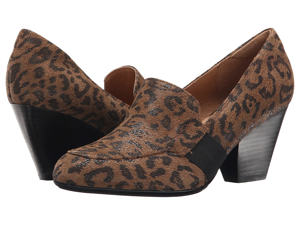 Sofft - Anarosa (Desert Tan Leopard Hair Foil Suede) High Heels