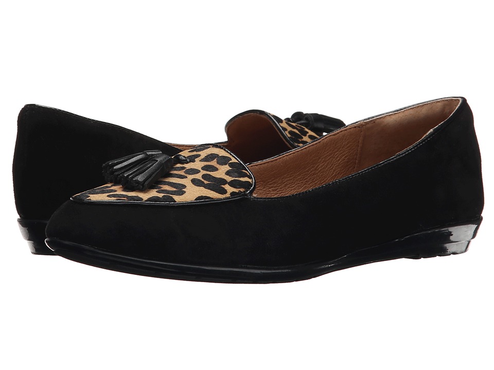 Sofft - Bryce (Black/Natural Leopard King Suede/Hair) Women