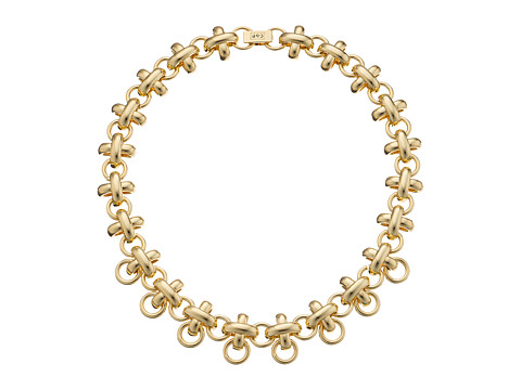 Giles & Brother - X Knot Chain Necklace (Gold Finished Brass) Necklace