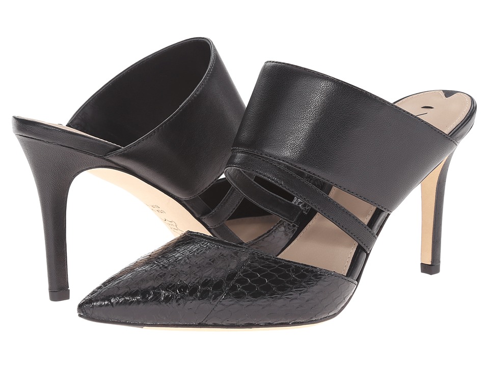 Via Spiga Coralia (Black/Black Shiny Land Snake/Nappa) High Heels