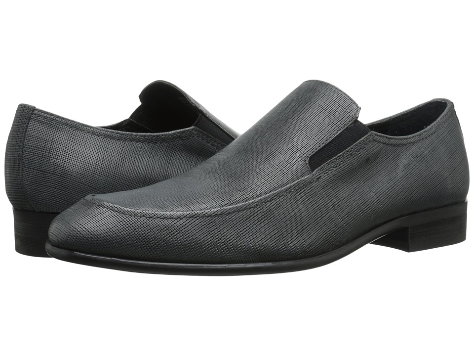 Calvin Klein Varro (Dark Grey Textured Leather) Men