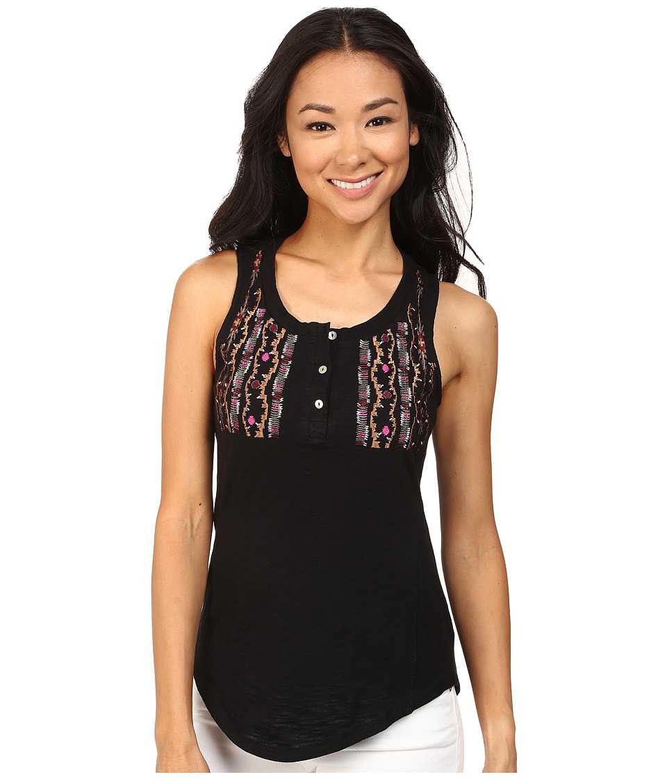 Sanctuary Artist Henley Tank Top (Black) Women