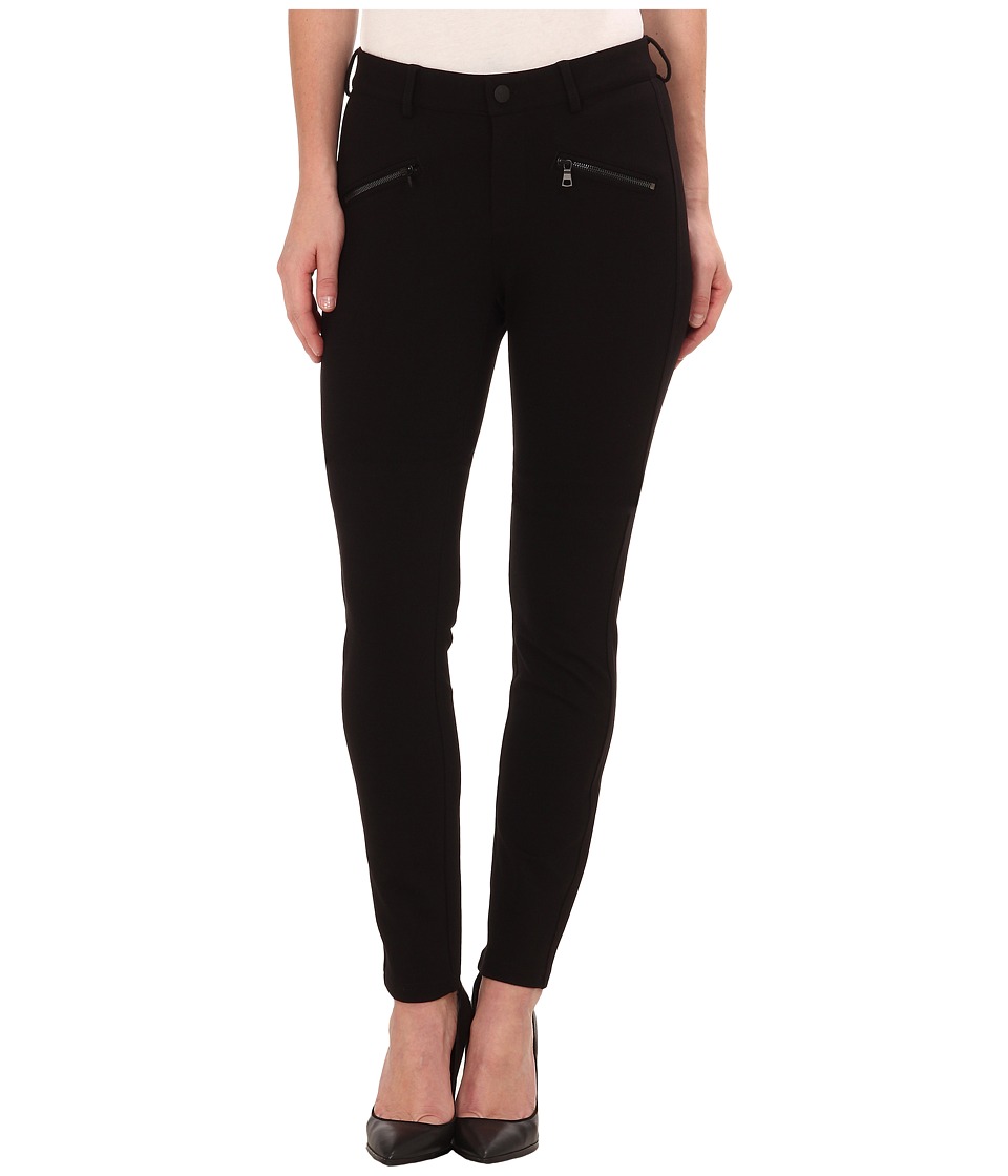 NYDJ Zip Ponte Leggings (Black) Women