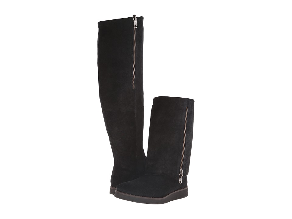 Johnston & Murphy Bree Cuffed Boot (Black Waxy Suede) Women
